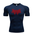 Camiseta Fitness Masculina Estampa Espinhos – Compressão Leve, Secagem Rápida e Alta Performance