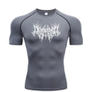 Camiseta Fitness Masculina Estampa Espinhos – Compressão Leve, Secagem Rápida e Alta Performance