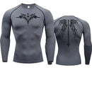 Camisa de Compressão Masculina Esqueleto – Secagem Rápida, Fitness e Academia