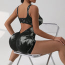 Macacão Fitness Feminino Tie-Dye com Alta Elasticidade