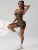 Macacão Fitness Feminino Tie-Dye com Alta Elasticidade