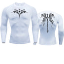 Camisa de Compressão Masculina Esqueleto – Secagem Rápida, Fitness e Academia