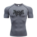 Camiseta Fitness Masculina Estampa Espinhos – Compressão Leve, Secagem Rápida e Alta Performance