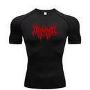 Camiseta Fitness Masculina Estampa Espinhos – Compressão Leve, Secagem Rápida e Alta Performance