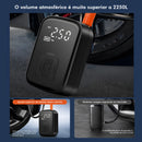 Compressor de Ar Portátil Digital com LED – Mini Bomba Elétrica para Pneus de Carro, Bike e Emergências