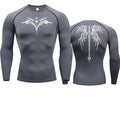 Camisa de Compressão Masculina Esqueleto – Secagem Rápida, Fitness e Academia