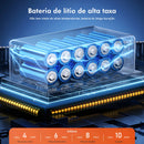 Compressor de Ar Portátil Digital com LED – Mini Bomba Elétrica para Pneus de Carro, Bike e Emergências