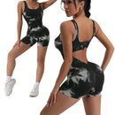 Macacão Fitness Feminino Tie-Dye com Alta Elasticidade