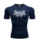 Camiseta Fitness Masculina Estampa Espinhos – Compressão Leve, Secagem Rápida e Alta Performance