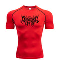 Camiseta Fitness Masculina Estampa Espinhos – Compressão Leve, Secagem Rápida e Alta Performance