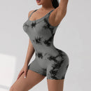 Macacão Fitness Feminino Tie-Dye com Alta Elasticidade