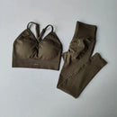 Conjunto Fitness Feminino de Cintura Alta com Efeito Modelador e Sustentação