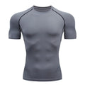 Camiseta de Compressão Masculina – Secagem Rápida, Respirável e Performance Fitness