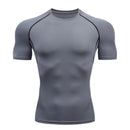 Camiseta de Compressão Masculina – Secagem Rápida, Respirável e Performance Fitness
