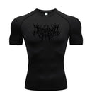 Camiseta Fitness Masculina Estampa Espinhos – Compressão Leve, Secagem Rápida e Alta Performance
